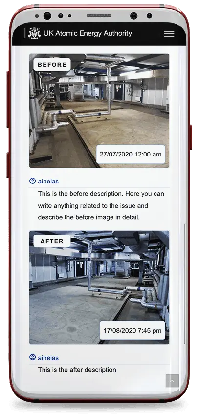Analyse before after image